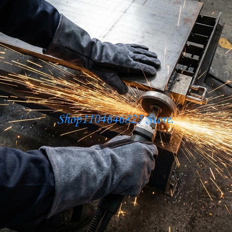 Heat Resistant Glove - Ağır Hizmet Deri Kaynak Eldiveni 40cm