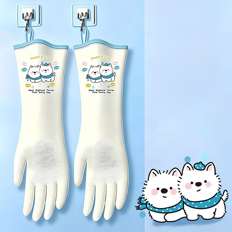 Dish Glove Rubber - Nitril Bulaşık Yıkama Eldivenleri Kalın Su